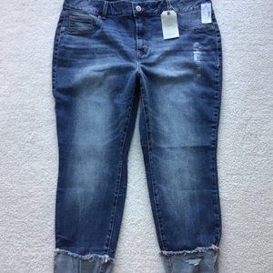 MAURICES BLUE MID RISE JEGGING SIZE 18 SHORT NWT